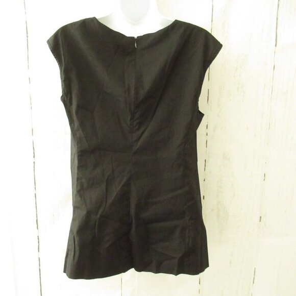 Ann Taylor Top 6 S M Black Stretch Sleeveless - Picture 4 of 6